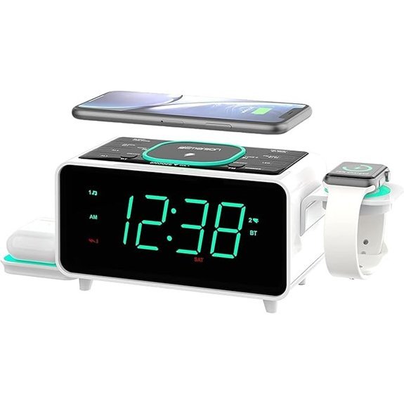 Emerson Smartset Dual Alarm Clock with Wireless Charging