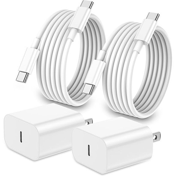 iPhone 15-17 Charger Kit: 20W USB-C Power Block + Cable