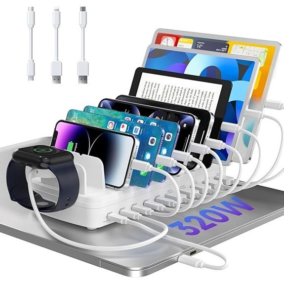 320W Multi-Device Charging Station with 10 Ports