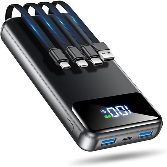 OHOVIV 50000mAh Power Bank with Built-in Cables