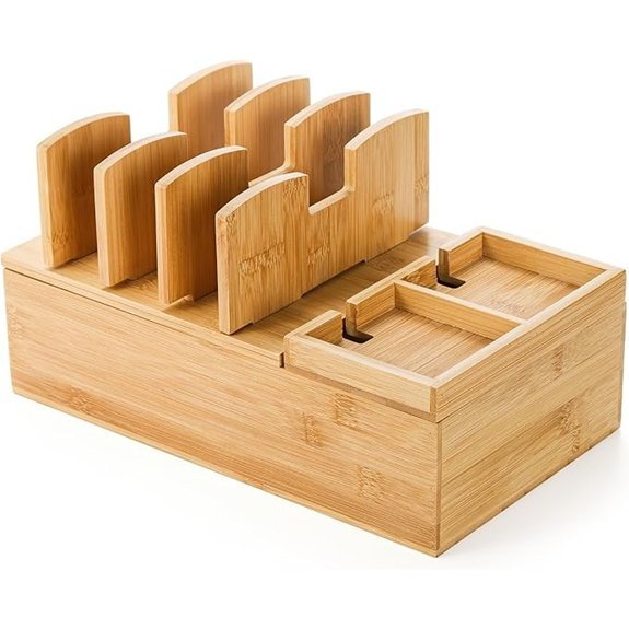 Fasmov Bamboo Charging Station for Multiple Devices