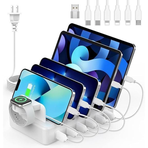 Creative Design 50W 6-Port Charging Dock with Cables