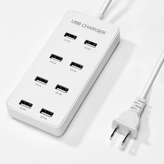 USB 8-Port Desktop Charging Station for Multiple Devices