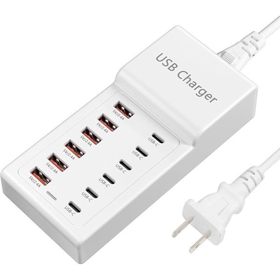 USB Charging Station 50W 12-Port USB-C Charger Strip