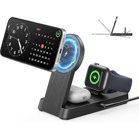 3-in-1 Magnetic Wireless Charger for iPhone & Apple Watch