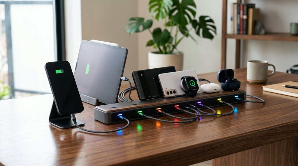 seven port usb charging stations
