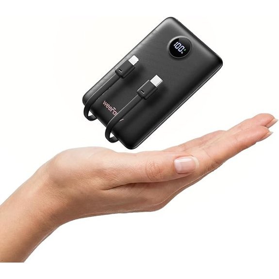 WeeFancy 10000mAh Portable Charger with Cables