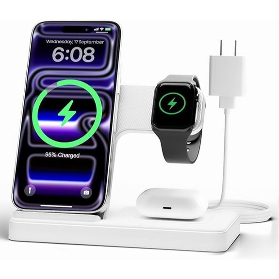 white 3 in 1 apple charger